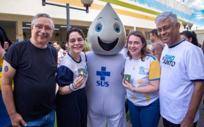 Ao lado de Emília Corrêa, Eduardo Amorim prestigia mais uma edição do ‘Tamo Junto’